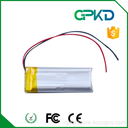 3.7v nominal voltage li-poymer battery 502050 audio equipments battery